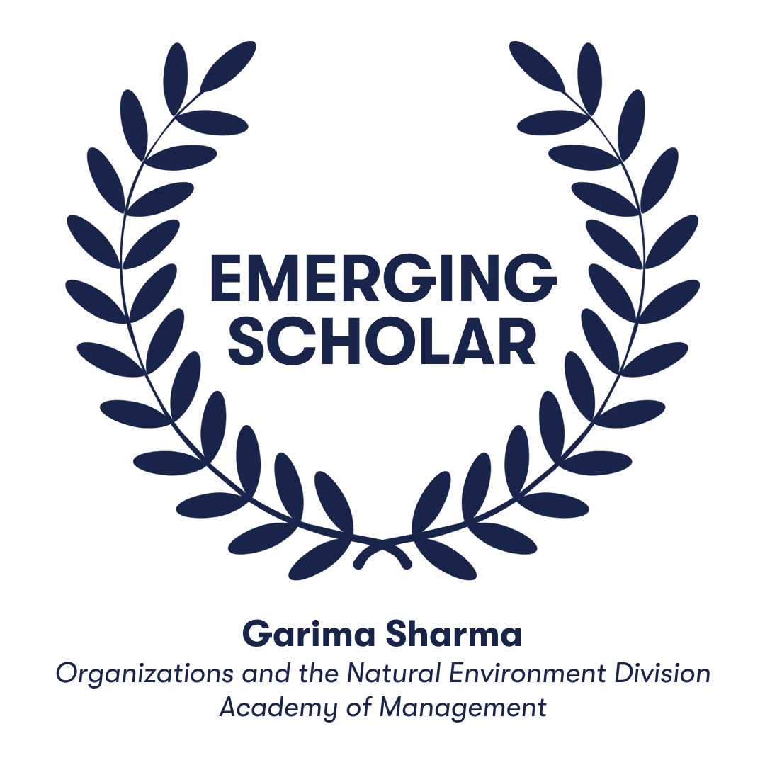 Emerging Scholar Garima Sharma ONE Division Academy of Management