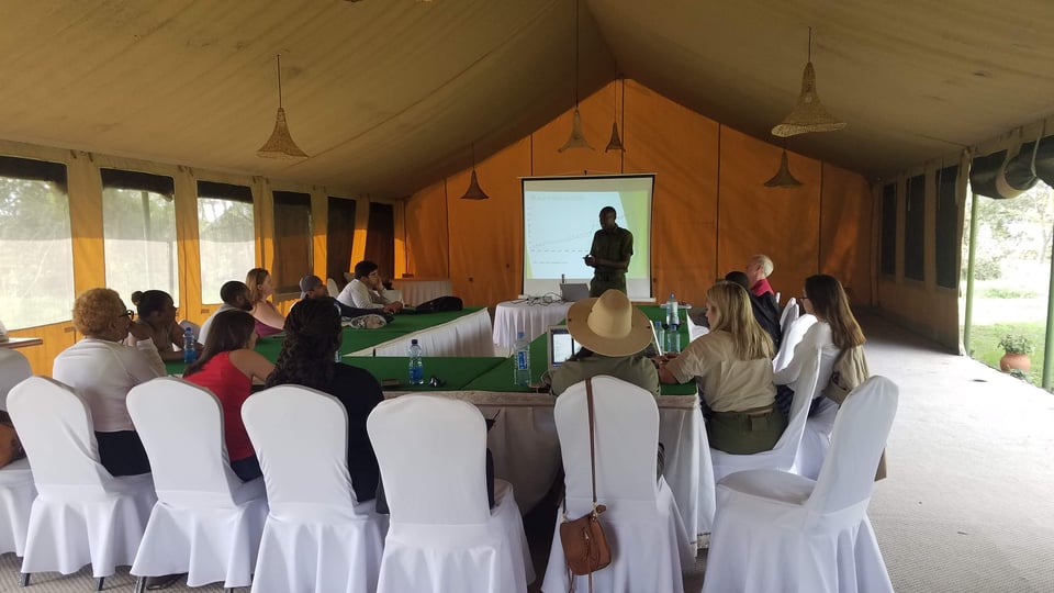 Students in Nairobi, Kenya at a class. 