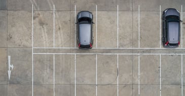 A barren parking lot