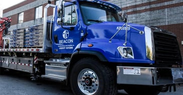Beacon blue truck