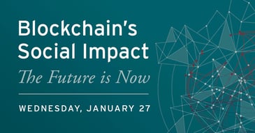 Blockchain's Social Impact graphic