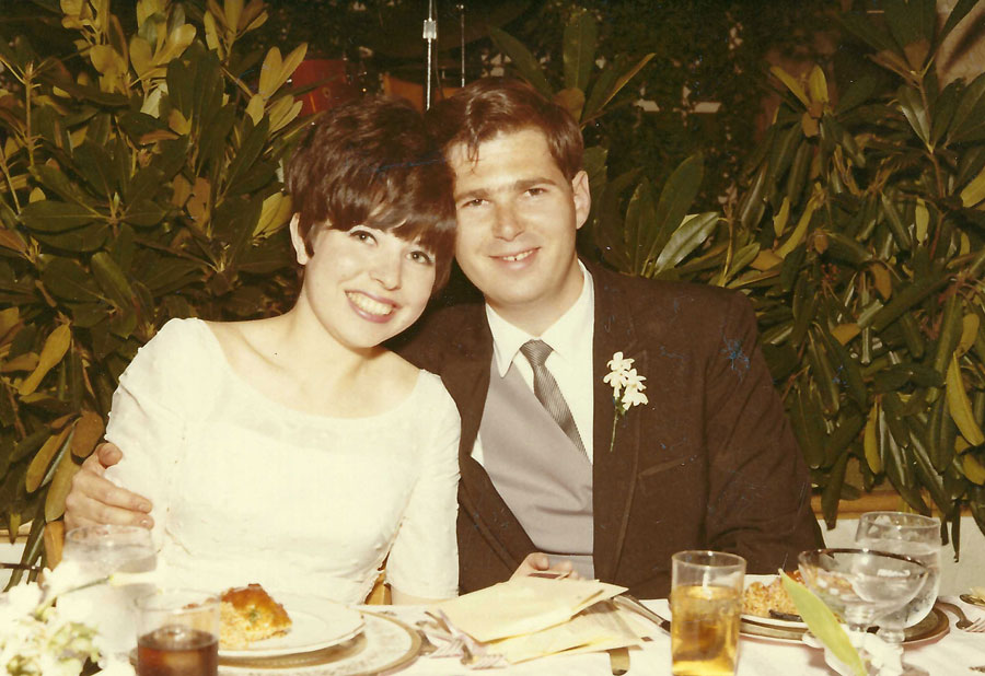 Ellen and Mark Levine on their wedding day