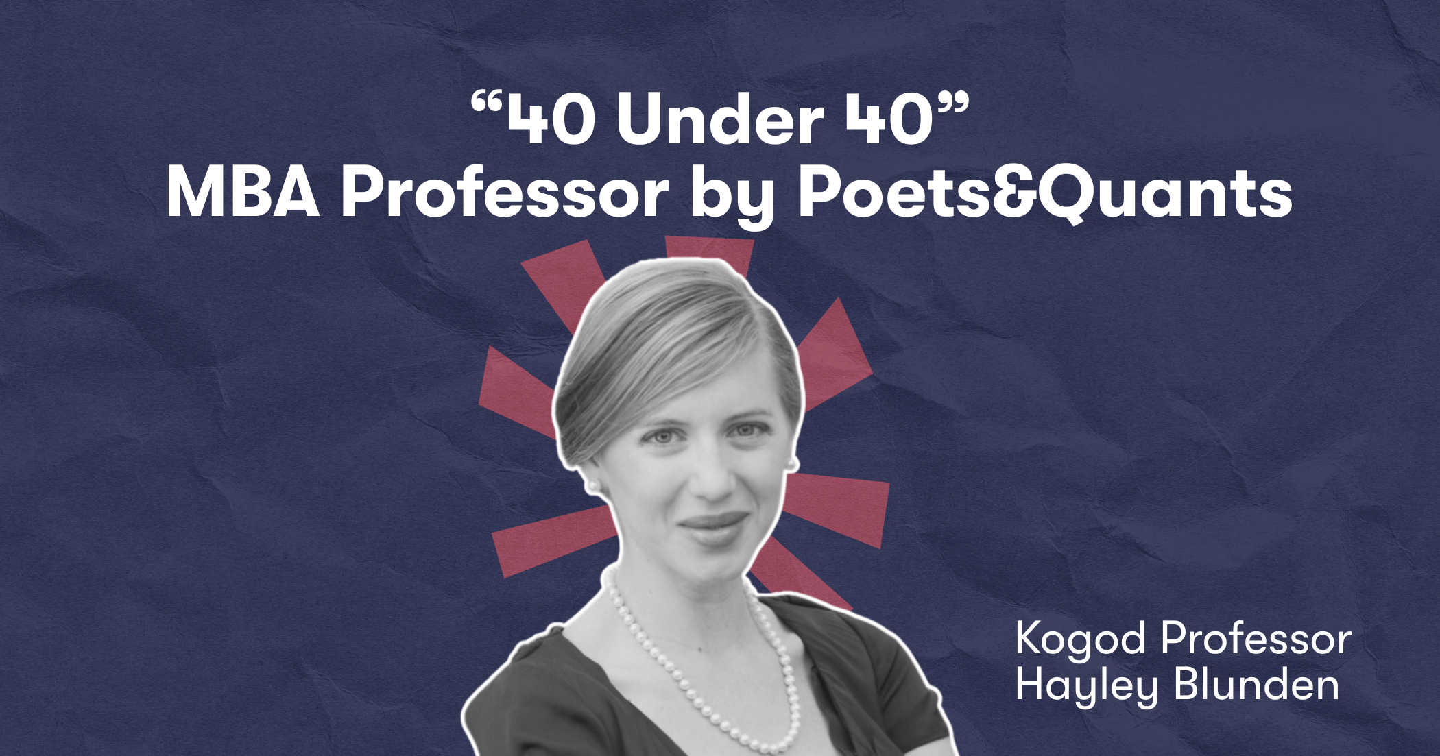 Kogod Professor Hayley Blunden named 