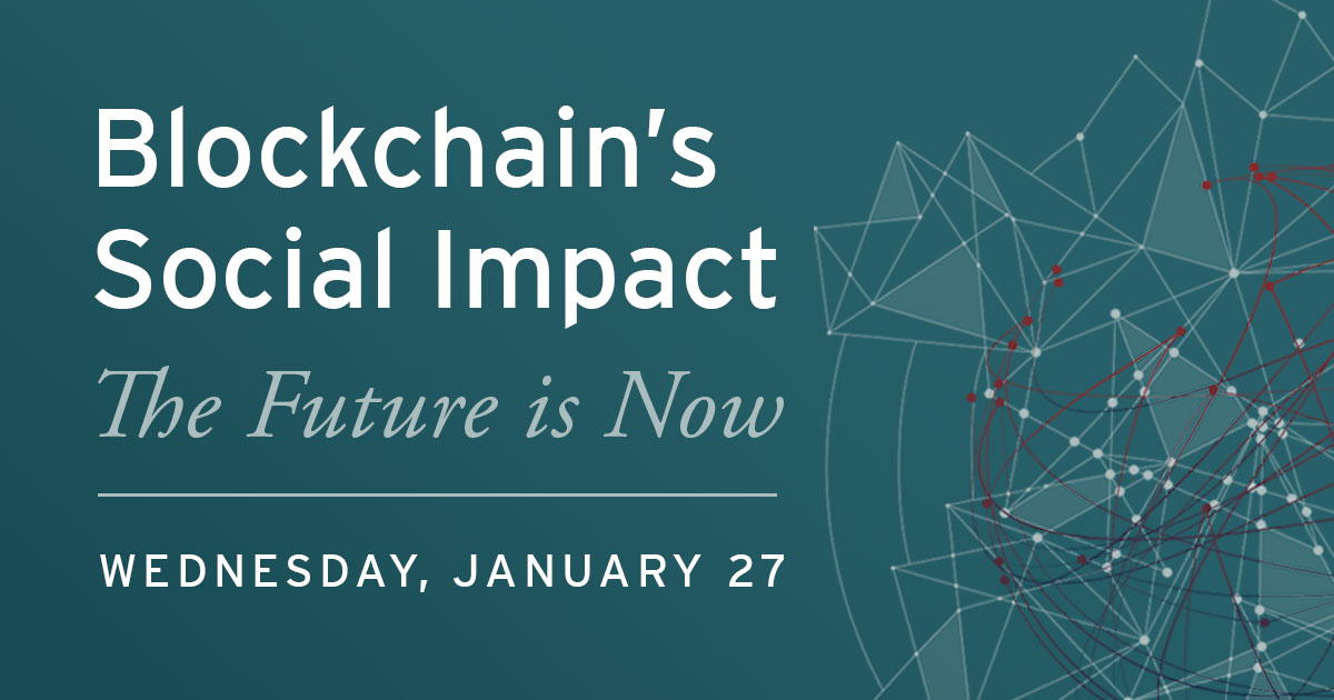 Blockchain's Social Impact graphic