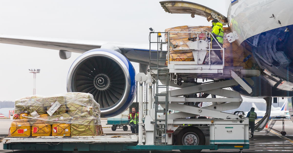 Loading a plane with supplies