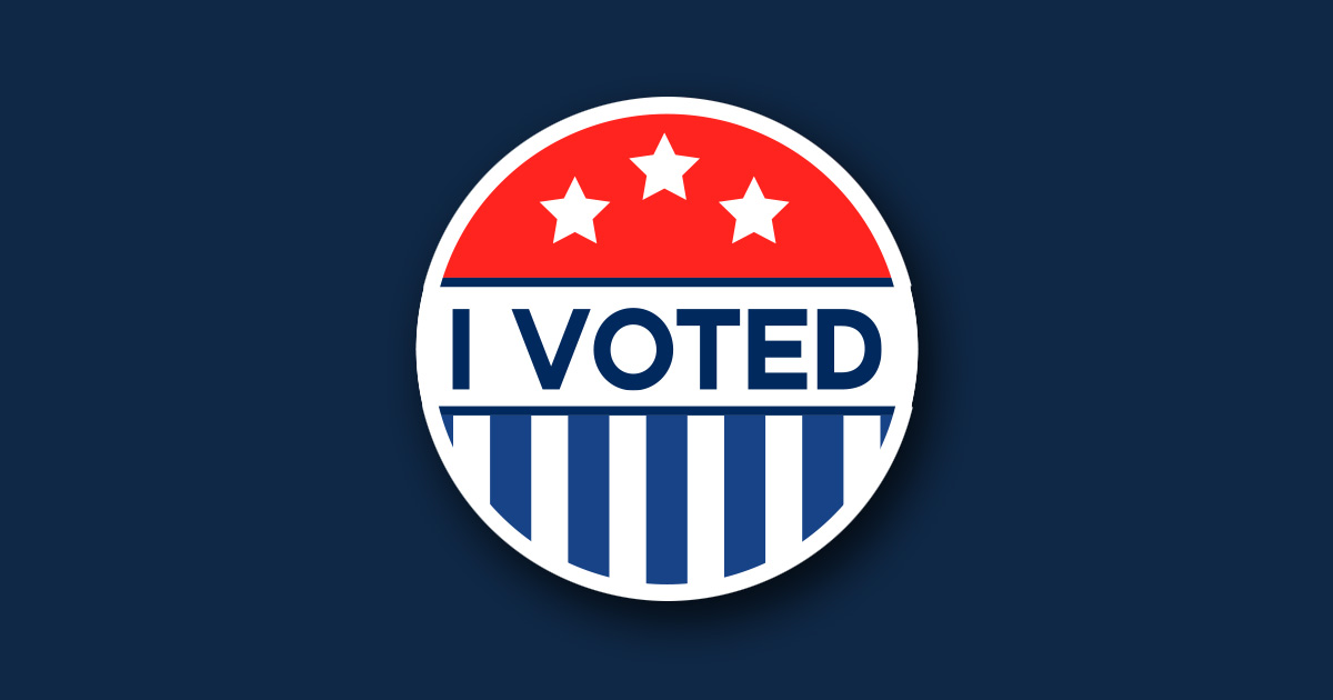 I Voted button